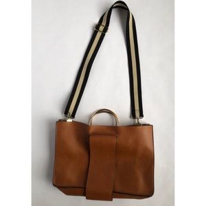 Faux leather Zara bag with crossbody strap